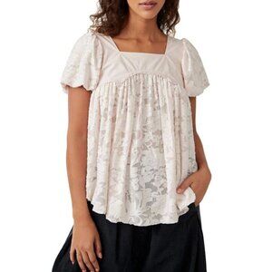 FREE PEOPLE Sunrise To Sunset Top in Champagne Dream Size Medium